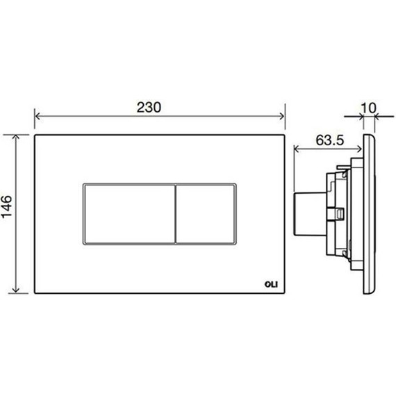 Кнопка смыва Oli Karisma (пневматическая) 641001, белый - фото, картинка 2 Кнопка смыва Oli Karisma (пневматическая) 641001, белый - фото 2
