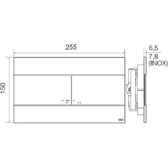 Кнопка смыва Oli Slim (механическая) 659041, белый - фото, картинка 2 Кнопка смыва Oli Slim (механическая) 659041, белый - фото 2