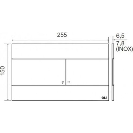 Кнопка смыва Oli Slim (механическая) 659046, хром матовый - фото, картинка 2 Кнопка смыва Oli Slim (механическая) 659046, хром матовый - фото 2