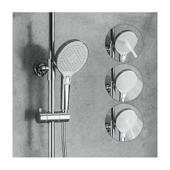 Душевая стойка Gappo G2403-8, белый/хром - фото, картинка 3 Душевая стойка Gappo G2403-8, белый/хром - фото 3