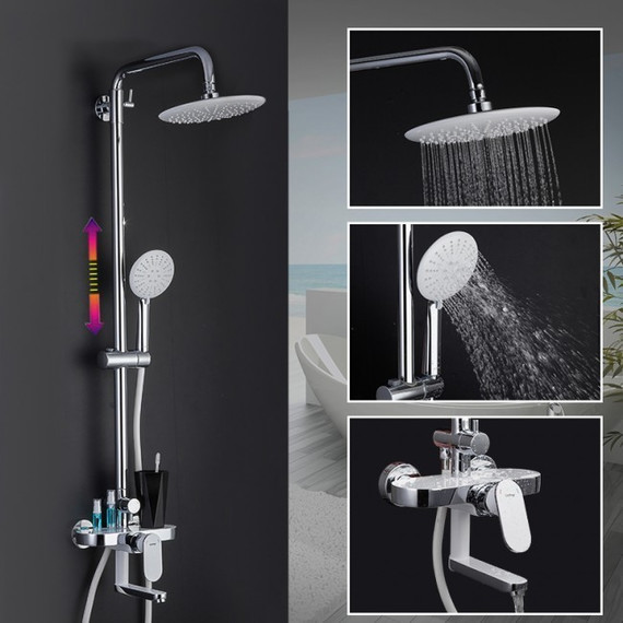 Душевая стойка Gappo Furai G2419-8, белый/хром - фото, картинка 2 Душевая стойка Gappo Furai G2419-8, белый/хром - фото 2