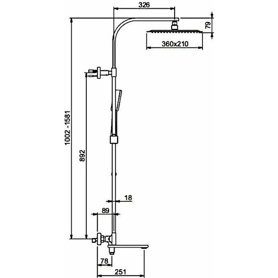 Душевая стойка с термостатом Gappo G2483-40 - фото 2