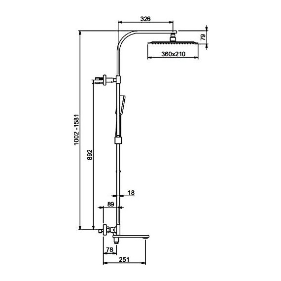 Душевая стойка с термостатом Gappo G2483-50, белый/хром - фото 2