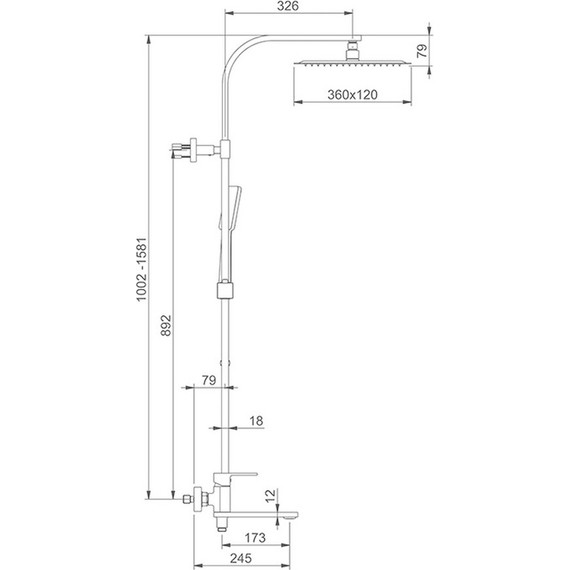 Душевая стойка Gappo G2483-8, белый/хром - фото 2