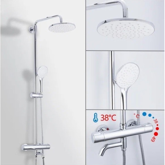 Душевая стойка с термостатом Gappo G2490, Цвет производителя: хром - фото, картинка 3 Душевая стойка с термостатом Gappo G2490, Цвет производителя: хром - фото 3