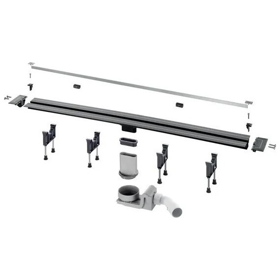 Трап Viega Advantix Vario 704353, обрезной в комплекте с матовой дизайн-вставкой, размером 300-1200 мм. - фото 4