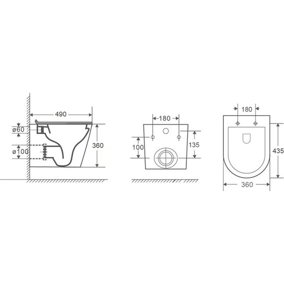 Инсталляция Oli 120 Eco 879235 с подвесным унитазом Azario Vento AZ-2001 (кнопка белая) - фото 8