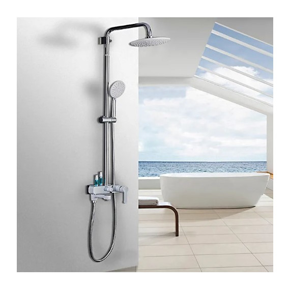 Душевая стойка Gappo Tomahawk G2402-8, белый/хром - фото, картинка 2 Душевая стойка Gappo Tomahawk G2402-8, белый/хром - фото 2