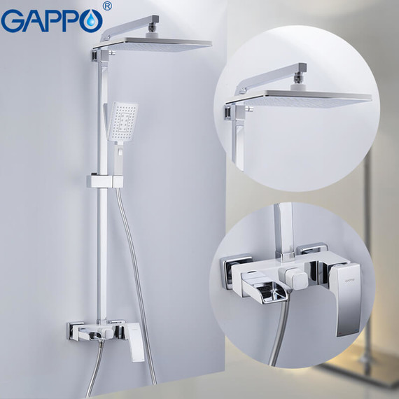 Душевая стойка Gappo Jacob G2407-30, белый/хром - фото 2