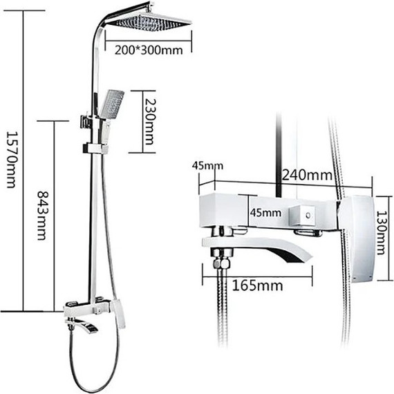 Душевая стойка Gappo Jacob G2407-8, белый/хром - фото, картинка 10 Душевая стойка Gappo Jacob G2407-8, белый/хром - фото 10