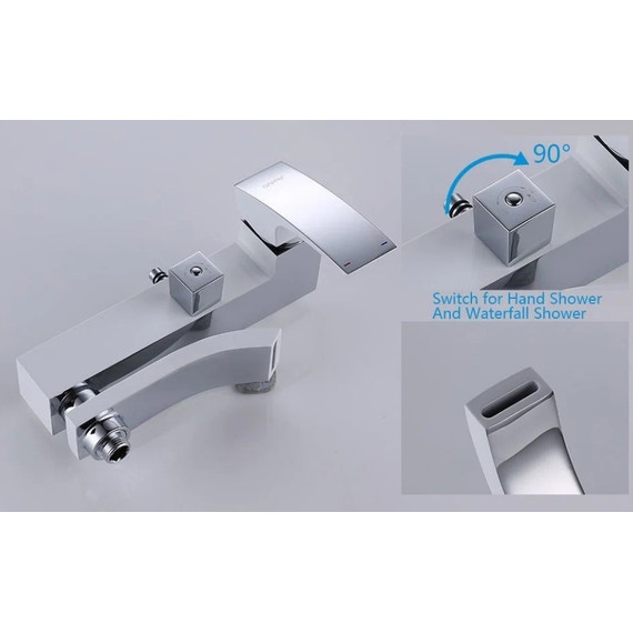 Душевая стойка Gappo Jacob G2407-8, белый/хром - фото, картинка 6 Душевая стойка Gappo Jacob G2407-8, белый/хром - фото 6