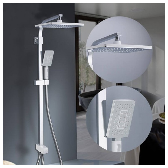 Душевая стойка Gappo G2408-8, белый/хром - фото 2