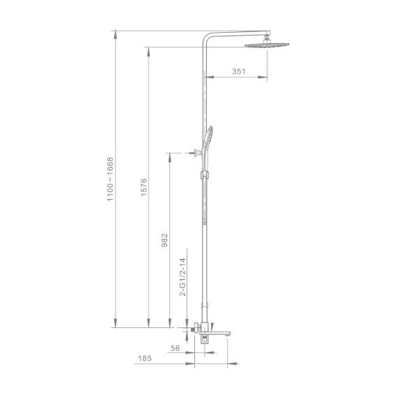 Душевая стойка Gappo Futura G2417-8, белый/хром - фото, картинка 7 Душевая стойка Gappo Futura G2417-8, белый/хром - фото 7