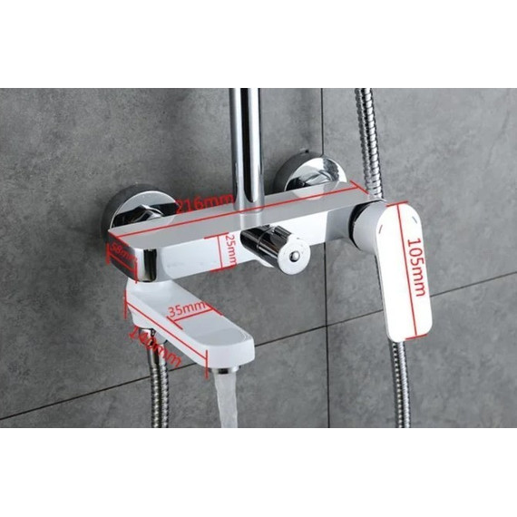 Душевая стойка Gappo Noar G2448, белый/хром - фото, картинка 7 Душевая стойка Gappo Noar G2448, белый/хром - фото 7