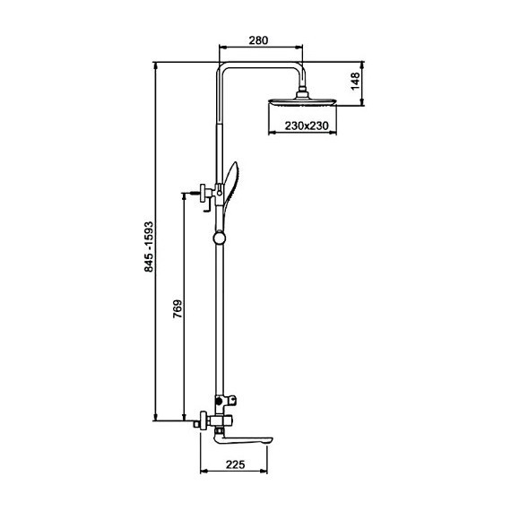 Душевая стойка Gappo G2449, белый/хром - фото 2
