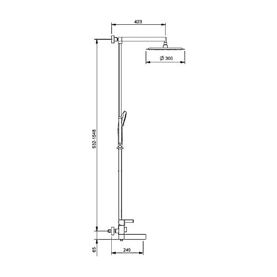 Душевая стойка Gappo Atalantic G2481, черный/хром - фото 9