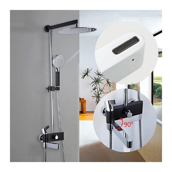 Душевая стойка Gappo Atalantic G2481, черный/хром - фото 3