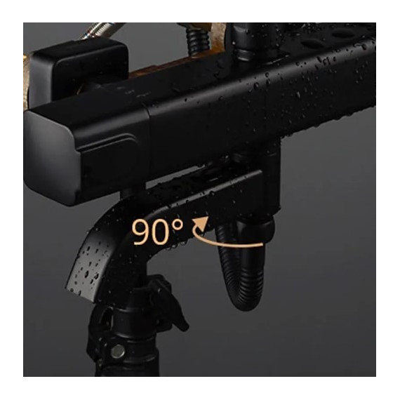 Душевая стойка с термостатом Gappo G2491-6, черный, Цвет производителя: чёрный - фото, картинка 4 Душевая стойка с термостатом Gappo G2491-6, черный, Цвет производителя: чёрный - фото 4