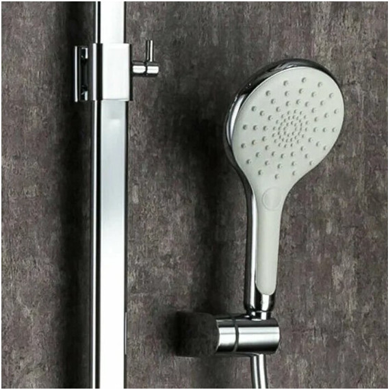 Душевая стойка с термостатом Gappo G2495-1, белый/хром, Цвет производителя: хром - фото, картинка 4 Душевая стойка с термостатом Gappo G2495-1, белый/хром, Цвет производителя: хром - фото 4