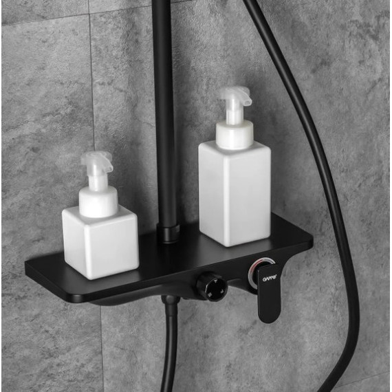 Душевая стойка Gappo G2495-5, черный - фото, картинка 5 Душевая стойка Gappo G2495-5, черный - фото 5