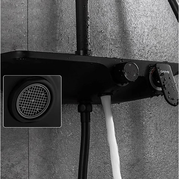 Душевая стойка Gappo G2495-5, черный - фото, картинка 7 Душевая стойка Gappo G2495-5, черный - фото 7