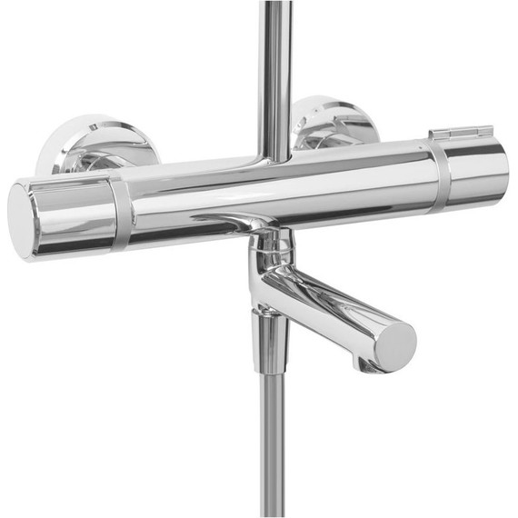 Душевая стойка с термостатом Jacob Delafon Atom E26237-CP - фото, картинка 2 Душевая стойка с термостатом Jacob Delafon Atom E26237-CP - фото 2