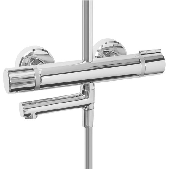 Душевая стойка с термостатом Jacob Delafon Atom E26237-CP - фото, картинка 3 Душевая стойка с термостатом Jacob Delafon Atom E26237-CP - фото 3