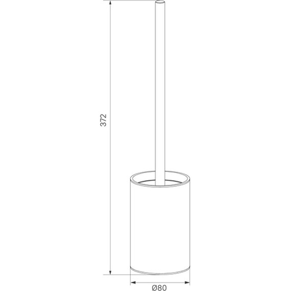 Ёршик для унитаза напольный Iddis Petite PETBLP0i47, цвет чёрный - фото 3