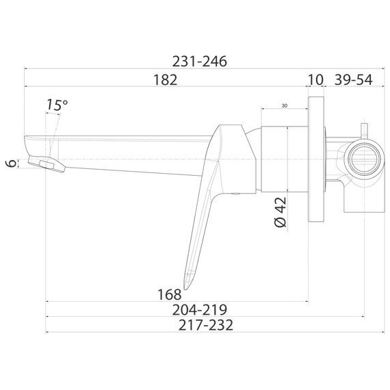 Смеситель для раковины настенный Iddis Torr TORSB00i65 - фото 3