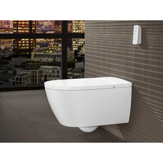 Унитаз-биде подвесной безободковый Villeroy&Boch ViClean-I 100 V0E100R1 с крышкой микролифт - фото 3