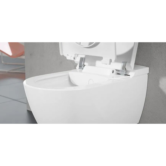 Унитаз-биде подвесной безободковый Villeroy&Boch ViClean-I 100 V0E100R1 с крышкой микролифт - фото 6
