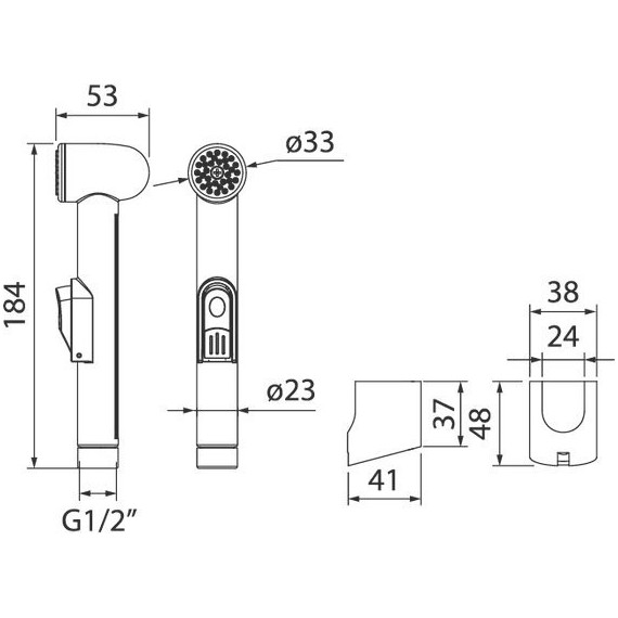 Гигиенический душ Iddis Bidet hand shower 010SB0Gi20 - фото 5