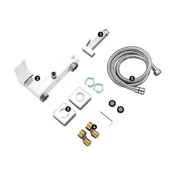 Набор для гигиенического душа Gappo G2007-8, белый/хром - фото, картинка 8 Набор для гигиенического душа Gappo G2007-8, белый/хром - фото 8