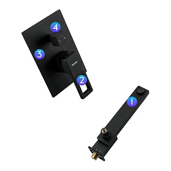 Душевая система для ванны Gappo G7117-6, черный - фото, картинка 9 Душевая система для ванны Gappo G7117-6, черный - фото 9