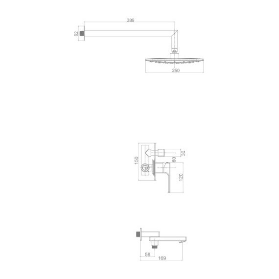 Душевая система для ванны Gappo G7117-8, белый/хром - фото 11