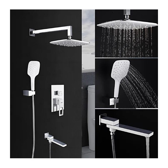 Душевая система для ванны Gappo G7117-8, белый/хром - фото 3