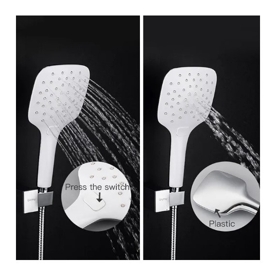 Душевая система для ванны Gappo G7117-8, белый/хром - фото 6