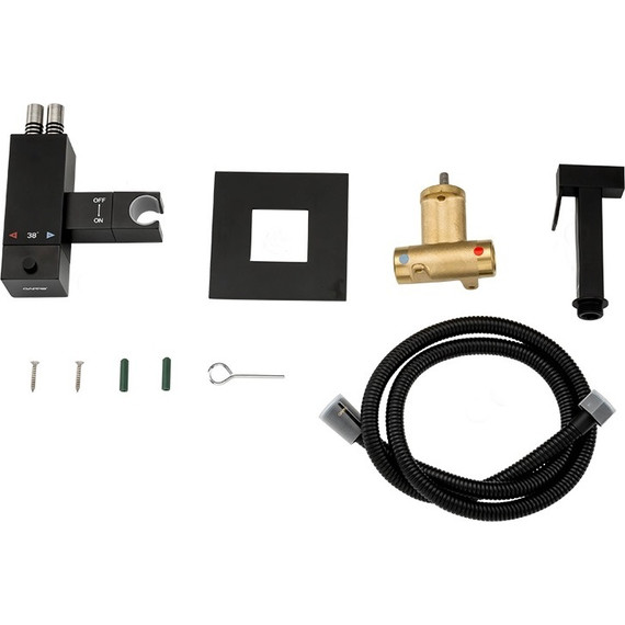 Набор для гигиенического душа с термостатом Gappo G7207-60, черный - фото, картинка 7 Набор для гигиенического душа с термостатом Gappo G7207-60, черный - фото 7