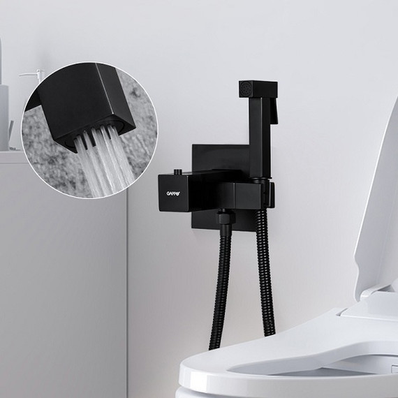 Набор для гигиенического душа с термостатом Gappo G7207-60, черный - фото, картинка 3 Набор для гигиенического душа с термостатом Gappo G7207-60, черный - фото 3