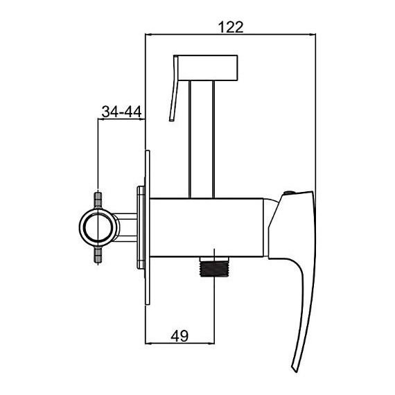 Набор для гигиенического душа Gappo Jacob G7207-8, белый/хром - фото, картинка 10 Набор для гигиенического душа Gappo Jacob G7207-8, белый/хром - фото 10