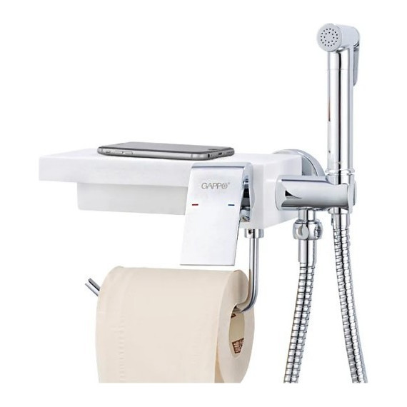 Набор для гигиенического душа Gappo G7296, белый/хром - фото, картинка 2 Набор для гигиенического душа Gappo G7296, белый/хром - фото 2
