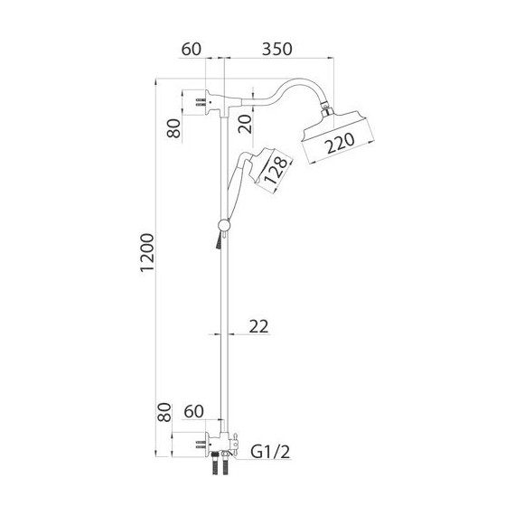 Душевая стойка Iddis Retro RETSB4Fi76 - фото 12