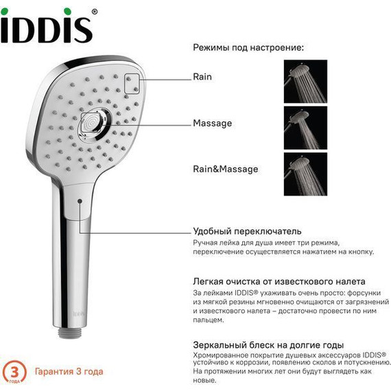 Ручной душ Iddis Sena SEN3F00i18 - фото 7