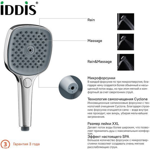 Ручной душ Iddis Slide SLI3F0Ci18 - фото 9