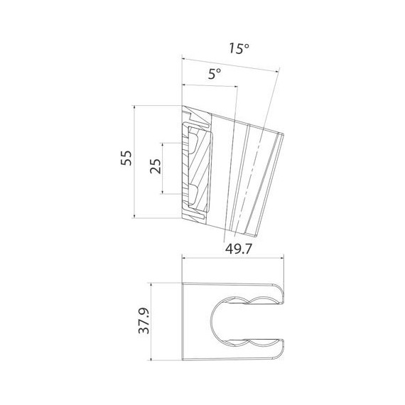 Держатель душевой лейки Iddis Optima home 080WL00i53, белый матовый - фото 3