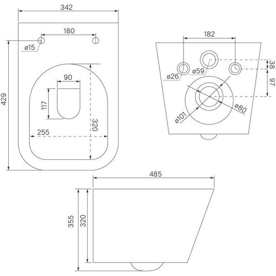 Унитаз подвесной безободковый Iddis Bild BILR2BMi25 с крышкой микролифт, Цвет производителя: чёрный матовый - фото 10
