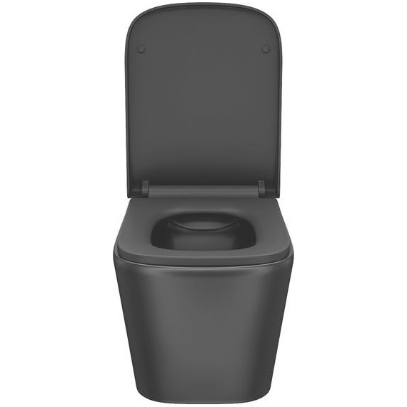 Унитаз подвесной безободковый Iddis Bild BILR2BMi25 с крышкой микролифт, Цвет производителя: чёрный матовый - фото 6