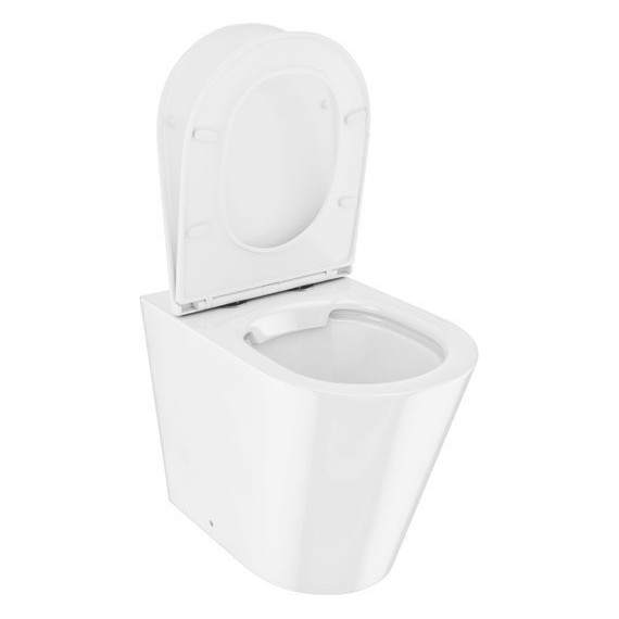 Унитаз приставной безободковый Iddis Calipso CALRDSEi26 с тонкой крышкой микролифт - фото 3