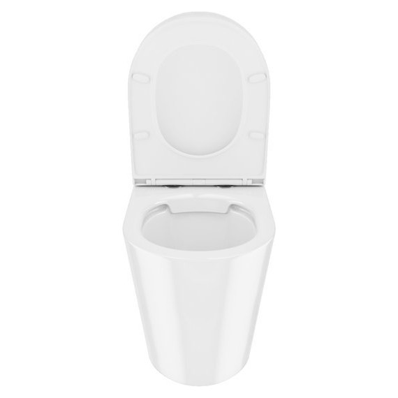 Унитаз приставной безободковый Iddis Calipso CALRDSEi26 с тонкой крышкой микролифт - фото 5