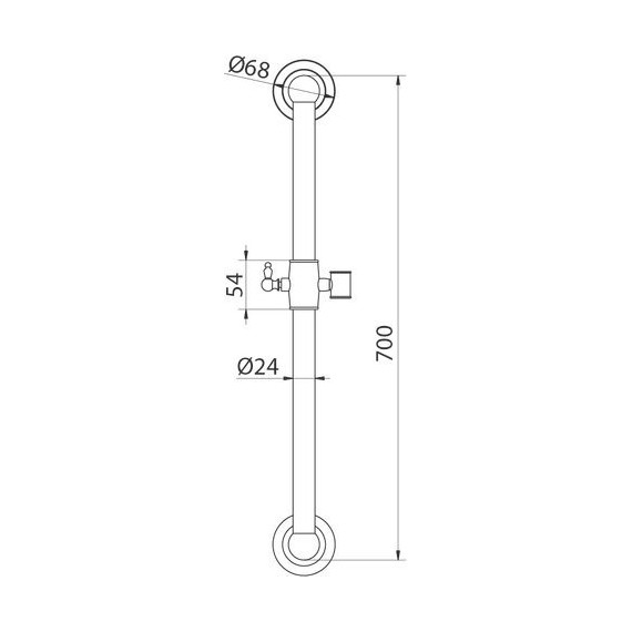 Душевая штанга Iddis Oldie 70 см OLD70BRi17, бронза - фото 3